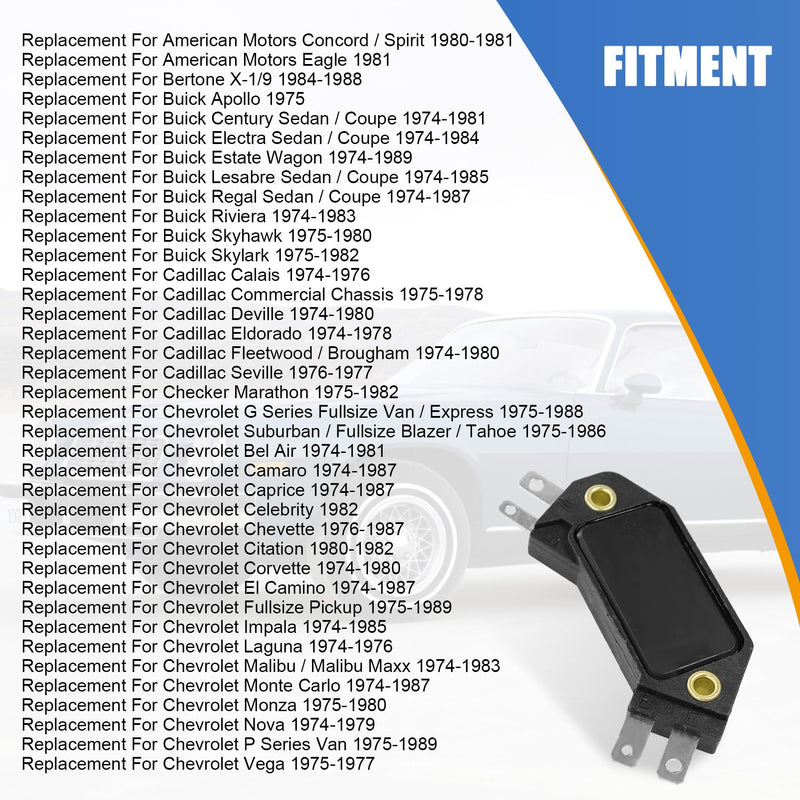  [AUSTRALIA] - JDMSPEED New Ignition Module GM HEI 4 Pin D1906HT LX301 Replacement For Buick Chevy Pontiac Old 1974-1988