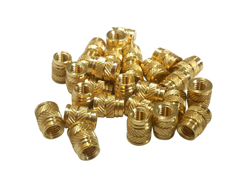 [initeq] #1/4-20 1/4" Threaded Heat Set Inserts for 3D Printing (100, Long) 100
