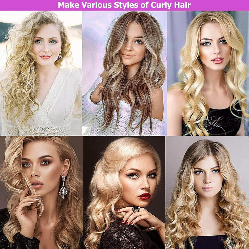  [AUSTRALIA] - 50 Pcs hair rollers of self-grip for long, medium, & short hair with 4 Sizes (60/48/36/25mm) Rollers (6 jumbo, 6 large, 6 medium, and 6 small rollers plus 1 storage bag) and 24 pieces of hair clips 1 count (Pack of 50)