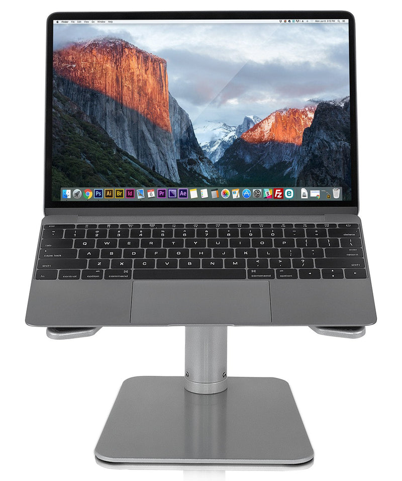 Mount-It! Adjustable Height Laptop Stand for MacBook | Ergonomic Laptop Stand Riser | Tilted Laptop Lift for MacBook Air, MacBook Pro and 11-15 inch Laptops