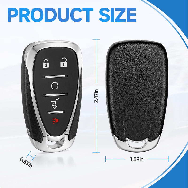 2 Pcs Smart Key Fob Replacement Remote fits for Chevy Blazer 2019-2025 Trailblazer 2021-2025 Traverse 2018 2019 2020 2021 2022 2023 2024 2025 Car Keyless Entry Remote HYQ4EA HYQ4ES 433Mhz