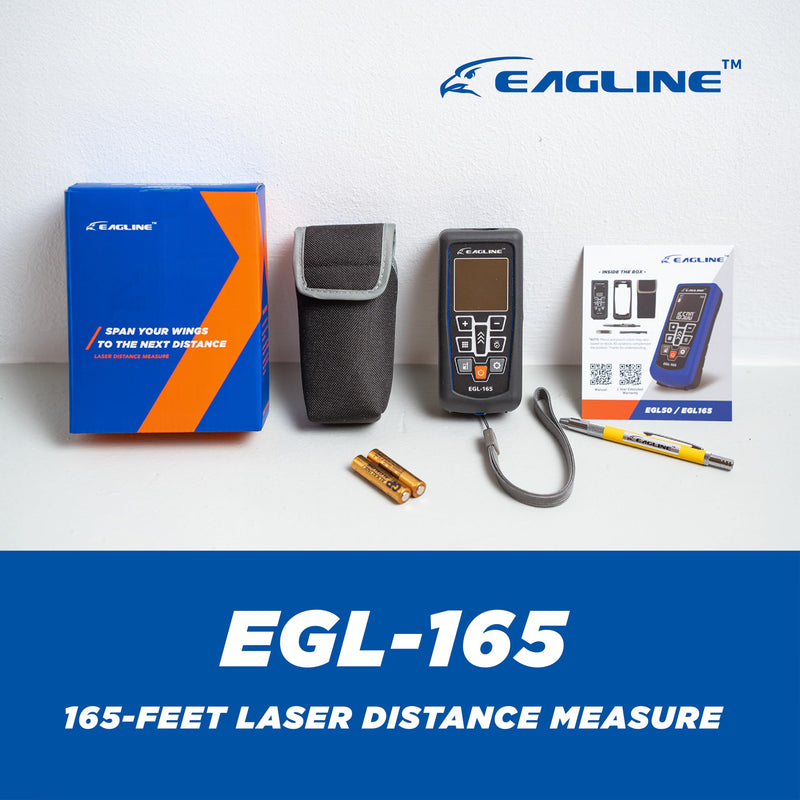 165 FT Range EAGLINE EGL165 Laser Distance Measure Ocean Blue