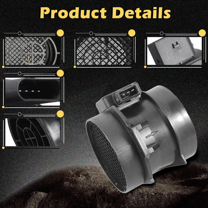 Mass Air Flow Sensors Meter MAF Compatible with 01-06 Santa Fe / 01-05 Sonata / 03-08 Tiburon / 05-09 Tucson / 01-06 Optima / 05-10 Sportage Replaces 2816437200 (01 02 03 04 05 06 07 08 09 10)