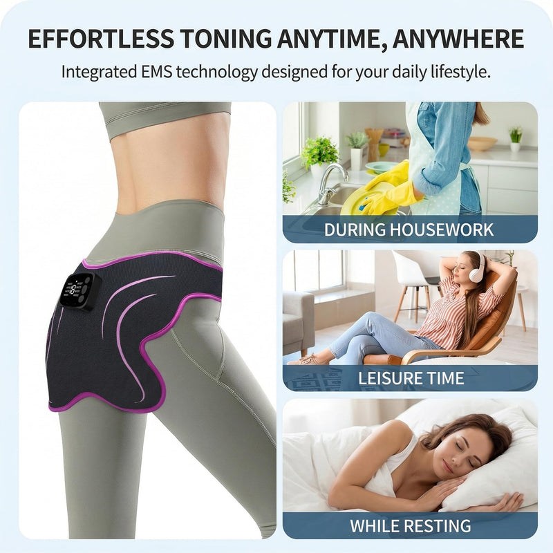 Booty Trainer for Women, EMS Muscle Stimulator for Butt Firming, Intelligent Wireless Fitness Apparatus, Model AST-301