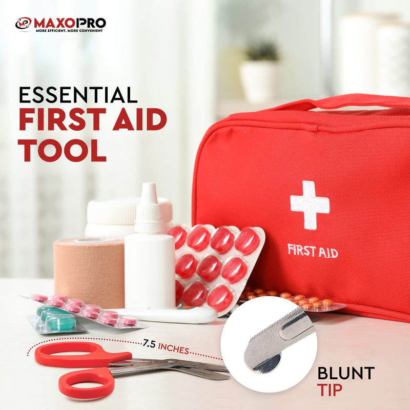 Premium Trauma Shears, EMT & Medical Scissors – 7.5 Inch First Aid Bandage Scissors – Thick, Non-Stick Blade, Blunt Tip Trauma Scissors for Nurses, Paramedics, First Aid Supplies - by MaxoPro