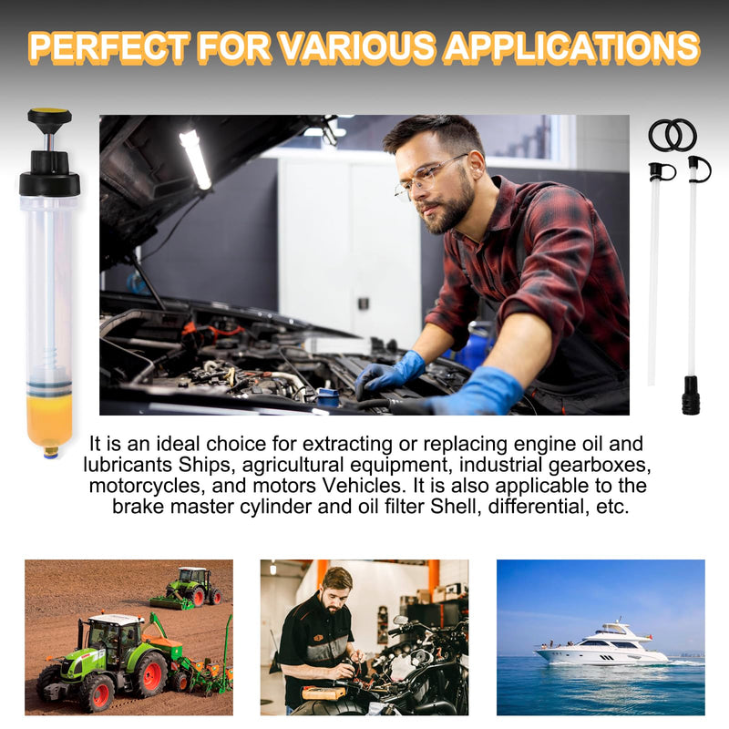 500CC Fluid Extractor Pump Automotive, Oil Pump Extractor, Upgrade Fluid Pump Automotive, Brake Fluid Extractor and Oil Syringe, Oil Suction Pump Extractor for Changing Oil