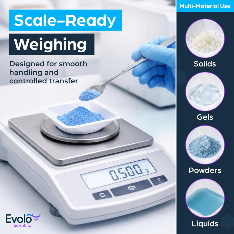 Weigh Boats Medium (100mL, 250 Pack) - Easy Pour, Anti-Static Disposable Weighing Dishes Polystyrene Lab Dish Counting Tray for Powder Scale, Liquid, Food Samples, Cultures, Pharmaceutical Reagents Medium (100ml)
