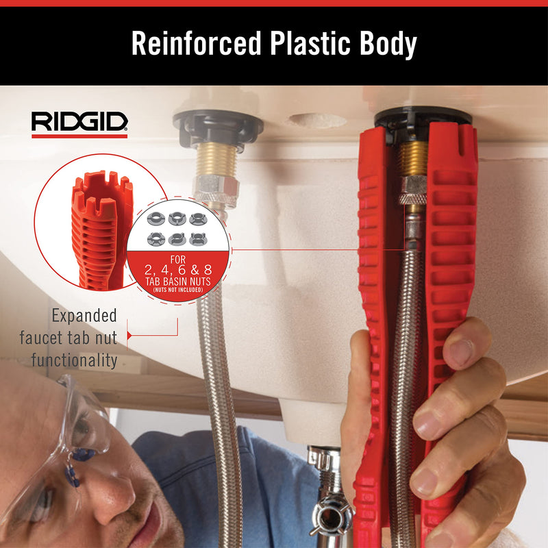 RIDGID 57003 EZ Change Plumbing Wrench Faucet Installation and Removal Tool Pack of 1