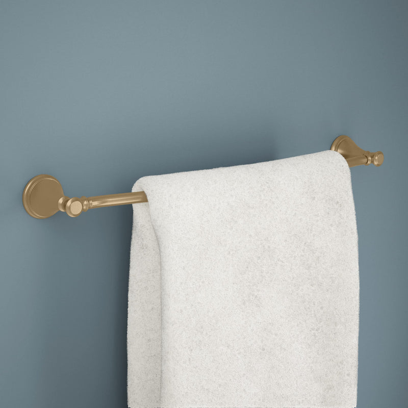 DELTA Cassidy Towel Bar, Champagne Bronze Bathroom Towel Holder, Bathroom Accessories, 79724-CZ 24 Inch Single