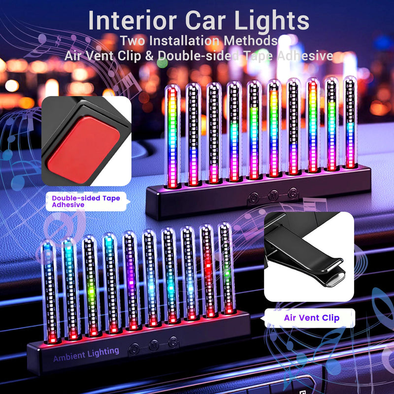 Audio Visualizer Gadget Rechargeable RGB Sound Activated Light Bar, 250 Pixels Music Spectrum Analyzer Display Car Interior Lights Ambient with Game Room Decor for Boys Unique Gifts (E2-Rechargeable) E2-Rechargeable