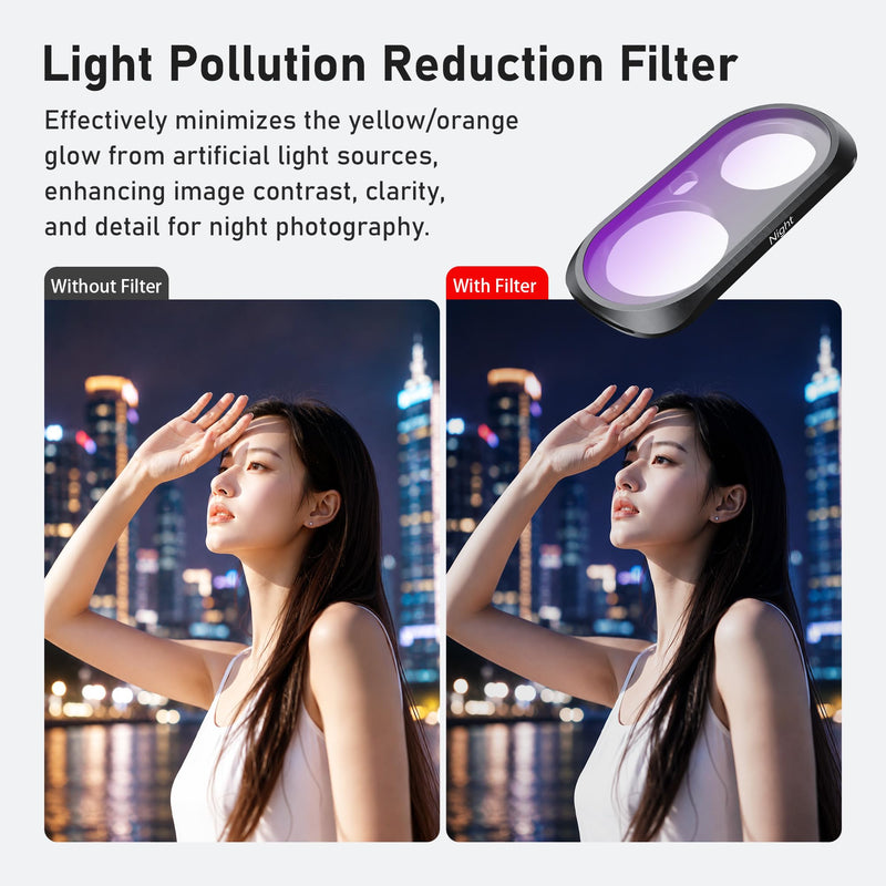 Luna Ultra Filters Kit for Insta360 Luna Ultra Accessories, 7-Piece | Include Adjustable CPL, ND8, ND16, ND32, Black Mist 1/4, UV & Light Pollution Filters, Magnetic Quick-Release Lens Filter Set CPL/ND8 16 32/Black Mist/UV& Light Pollution