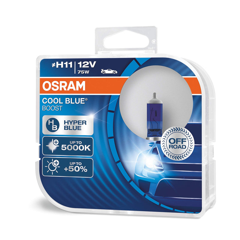 OSRAM H11 12V 75W COOL BLUE BOOST 5000K Halogen Car Bulbs 62211CBB-HCB duobox (2 units)