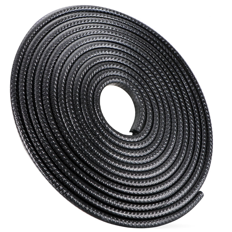 Car Door Edge Guards Strip - Upgraded, Easy Install, Tightly, Fade-Resistant, Universal Fit Most of Cars, Black Automotive Door Protector, Rubber Edge Trim Molding, 16.5Ft