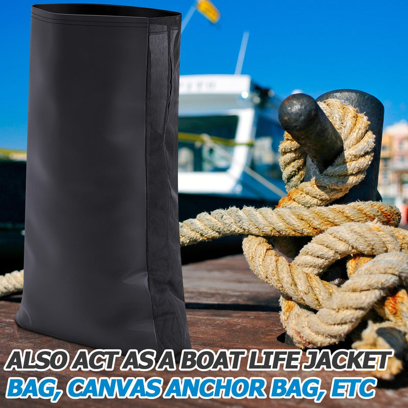 Huhumy Boat Anchor Storage Bag 33 x 22 Inch Heavy Duty Vented Nylon Storage Bags Boat Bag Anchor Bags for Boats Box Anchors Fluke Anchors Spike Anchors