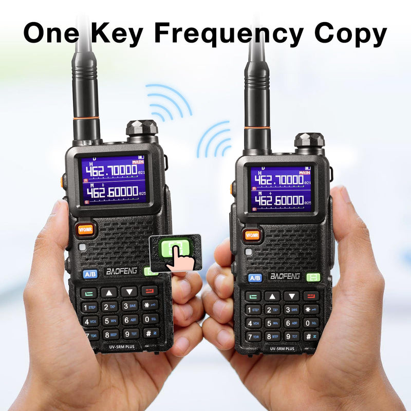 BAOFENG UV-5RM Plus 10W Ham Radio, UHF VHF Multi-Band Two Way Radio, NOAA FM AM(Airband) Receiver, Long Range Rechargeable Handheld Walkie Talkies, 2500mAh Battery USB-C Port, Support Chirp, 1 Pack