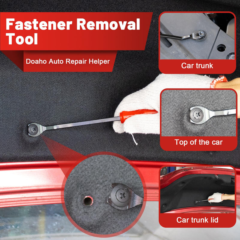 3 Pcs Auto Clip Pliers Set and Fastener Remover,Car Trim Rivet Removal Pry Tool Repair Kit with Storage Bag for Automotive Door Panel,Upholstery Red