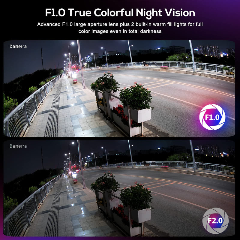 PANOEAGLE 8MP Full Color POE Camera, Outdoor Turret IP Camera w/Mic,4K Security Cameras AI Human/Vehicle Detection, Night Vision 98ft Weatherproof IP67 Wide Angle 2.8mm Lens,NDAA Complaint,Black 8MP Full Color/Black