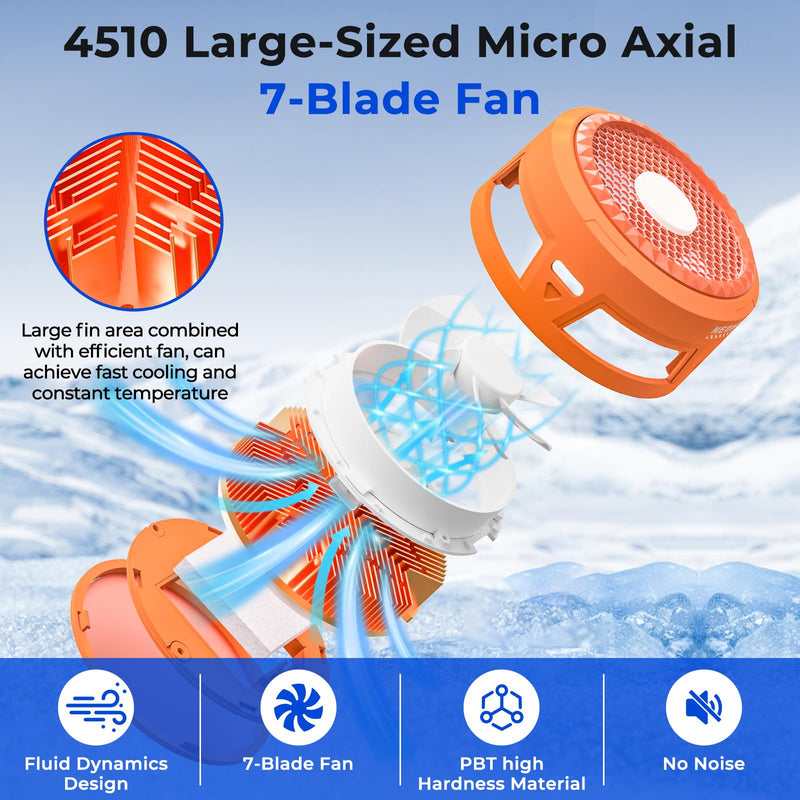 Magnetic Semiconductor AI Phone Cooler Game Stream Cell Phone Cooler | Semiconductor Cooling, 3-Second Temperature Drop, Anti-Condensation & Smart Temperature Control to Protect Your Phone