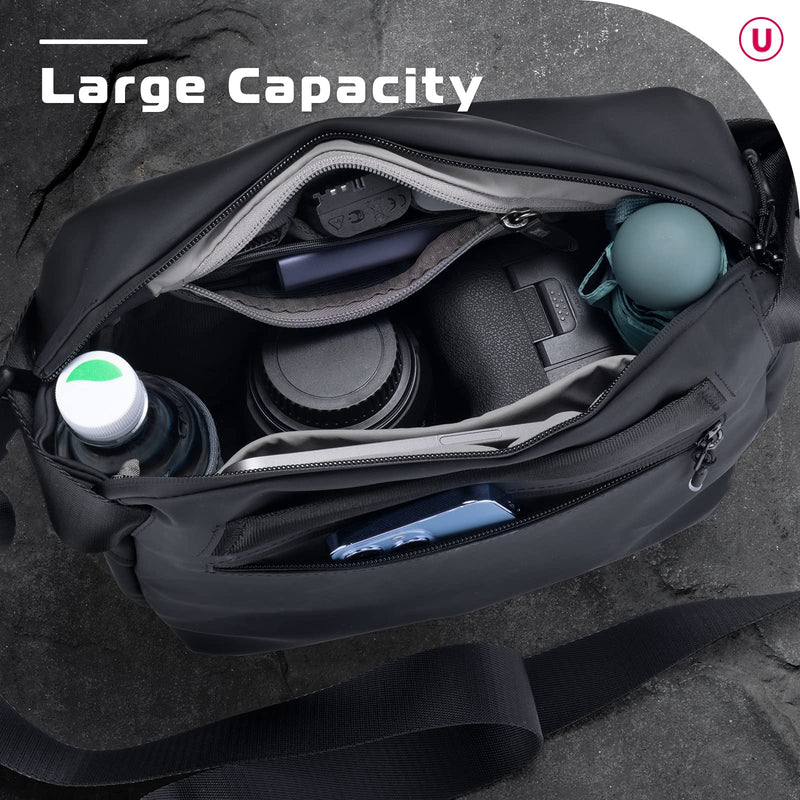 ULANZI Versatile Camera Shoulder Bag Photography Travel Messenger Portable | Travel Bag Accessories Stylish Crossbody DSLR Sling Bag Compatible with Sony Canon etc -BLACK 6L