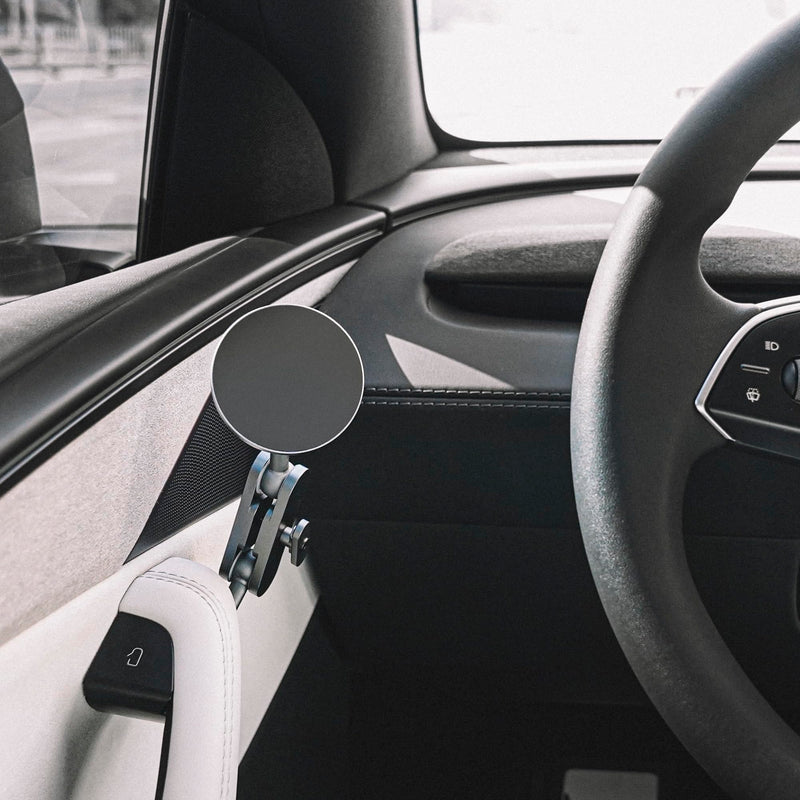 VION Premium Alloy Phone Mount for Tesla Model 3/Y | Fits Model Y Juniper 2026–2025, Model Y 2024–2022, and Model 3 2023–2021; premium alloy design with strong magnetic hold 2026-2022 Model Y, 2023-2021 Model 3
