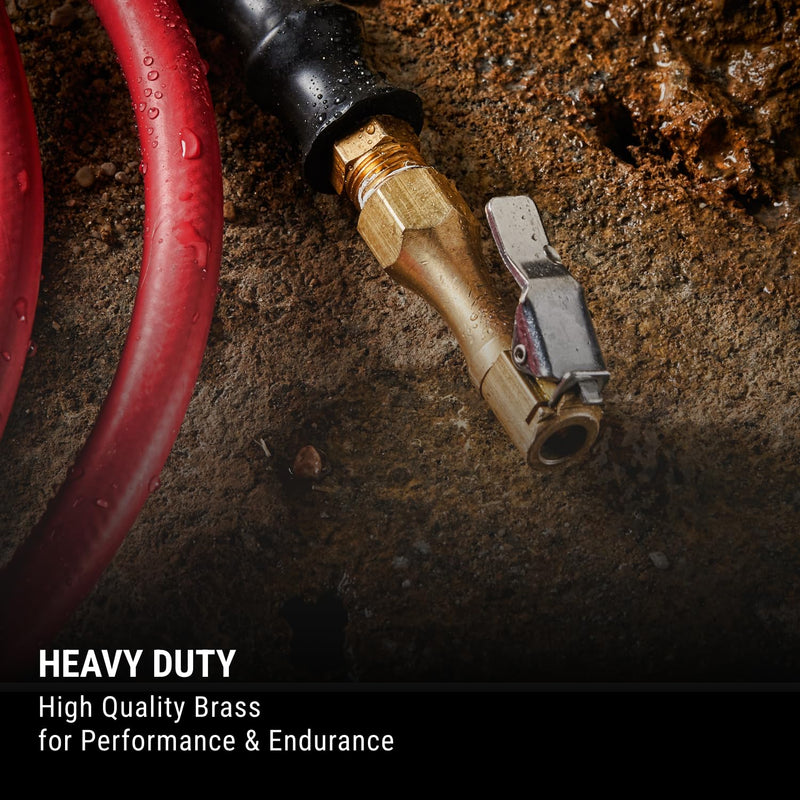Milton EZ-Lock™ Air Chuck, Heavy Duty Brass Straight Lock-on Air Chuck, 175 PSI, Open Flow