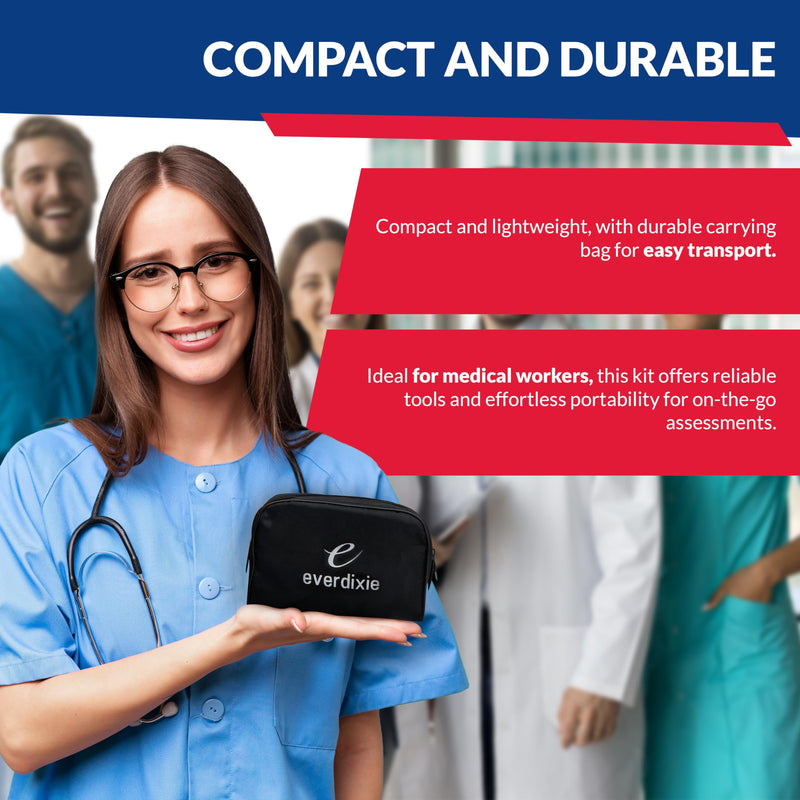 Dixie EMS Aneroid Sphygmomanometer, Manual Blood Pressure Monitor with Cuff, Carrying Case and Calibration Key - Size (13.5” – 20”) Large Adult