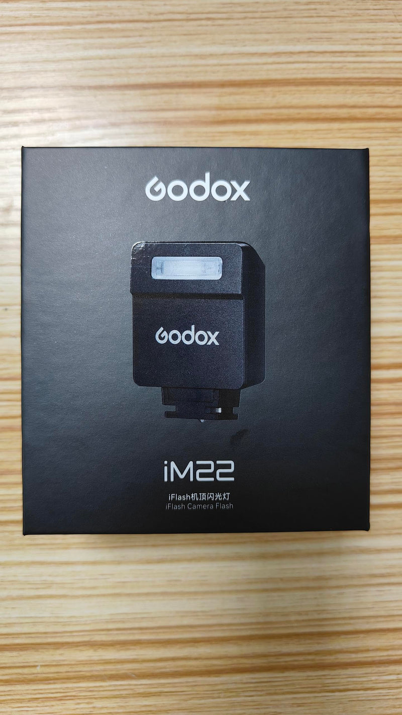 Camera Flash Godox iM22 Godox Flash - GN10/470 mAh/Type-c Charge/440 Full-Power Flashes/3s Recycle Times/5 Power Levels/Manual, Camera Flash for Sony zv1/Sony zve10/Ricoh gr3/Fujifilm f1 etc. Black