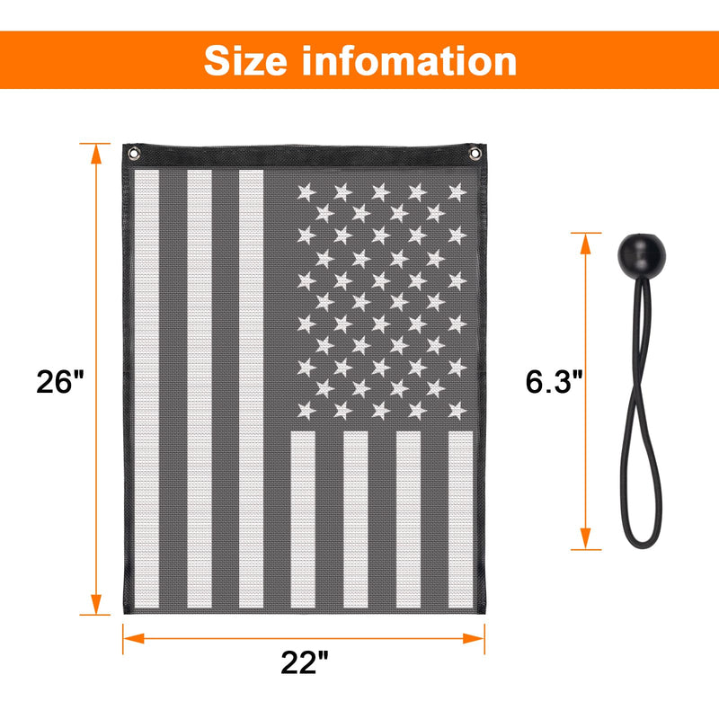 UTV ATV Mesh Trash Bag,Universal UTV Trash Storage Sack Compatible With Polaris RZR,Can-Am,CFmoto,Teryx,Kawasaki,Golf Cart,Arctic Cat (American Flag)