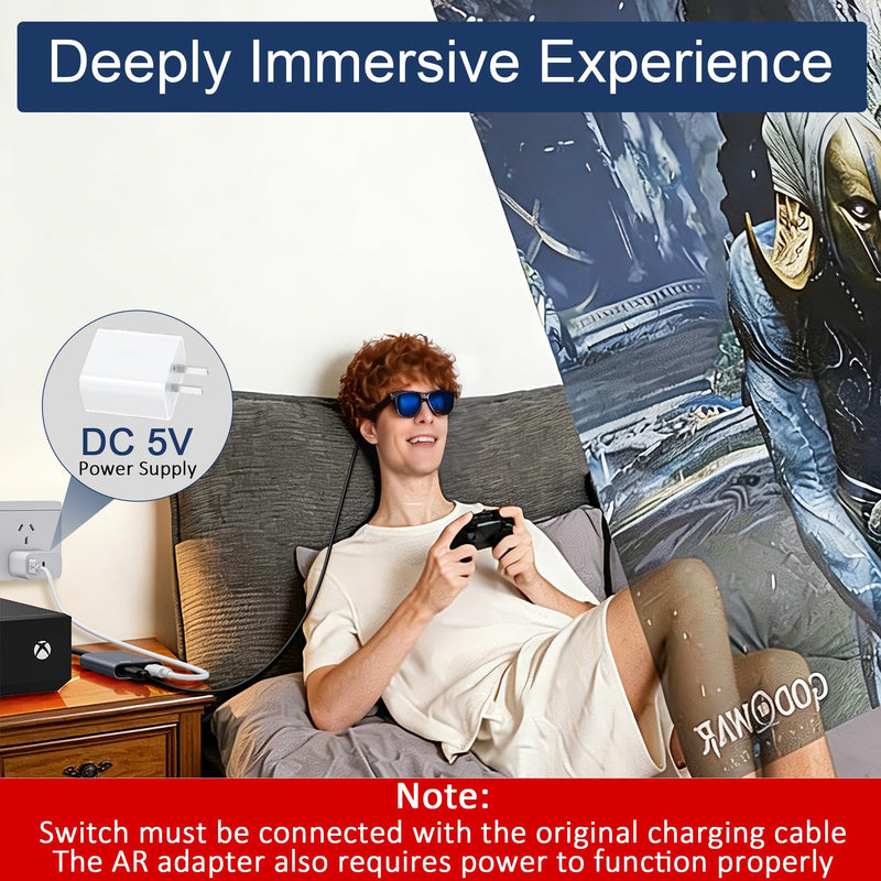 AR Glasses HDMI to USB C Adapter 4K@60Hz, XR Converter with Play & Charge for XREAL One/Air 2 Pro, VITURE Pro, RayNeo Air 2s, Rokid Max, Switch 2/1, Steam Deck, PS5/4, Xbox, ROG Ally, Portable Monitor