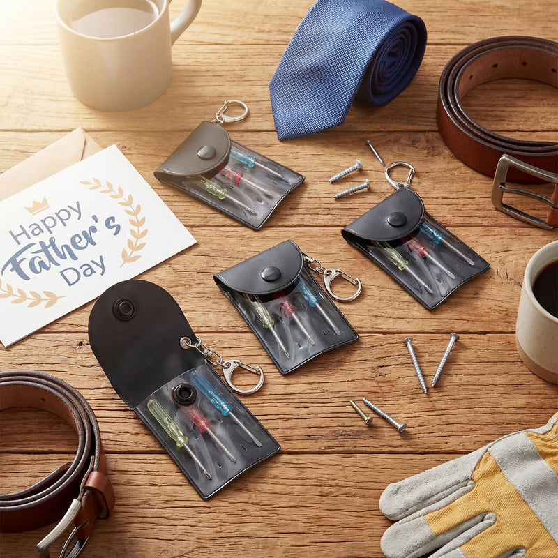 50 Sets Man of God Gift Bulk Mini Screwdriver Keychain, Christian Church Gifts for Dad, Portable Pocket Mini Screwdriver Keychain Set Father Tool Party Favors Religious Gifts for Adult Men 50