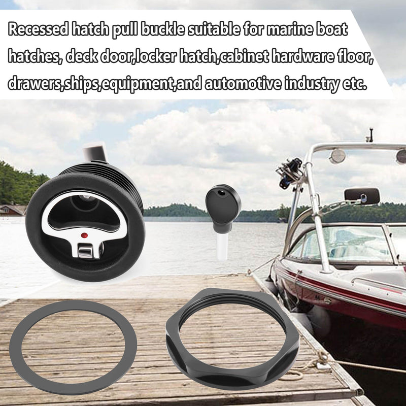 Boat Cam Latch Fits 2-1/2" Hole Mount Latch,Marine Grade O-Handle Latch, Non-Locking Latch,Flush Mount Latch Locking Latch