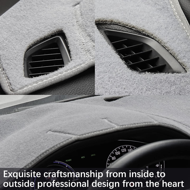 Dashboard Dash Cover Mat Carpet Compatible with 2007-2011 Toyota Camry(Grey)