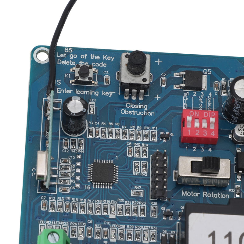 Universal Sliding Gate Opener Circuit Board, Remote Control Capability, 30m Remote Control Distance, Advanced Microcomputer Control (110V) 110V