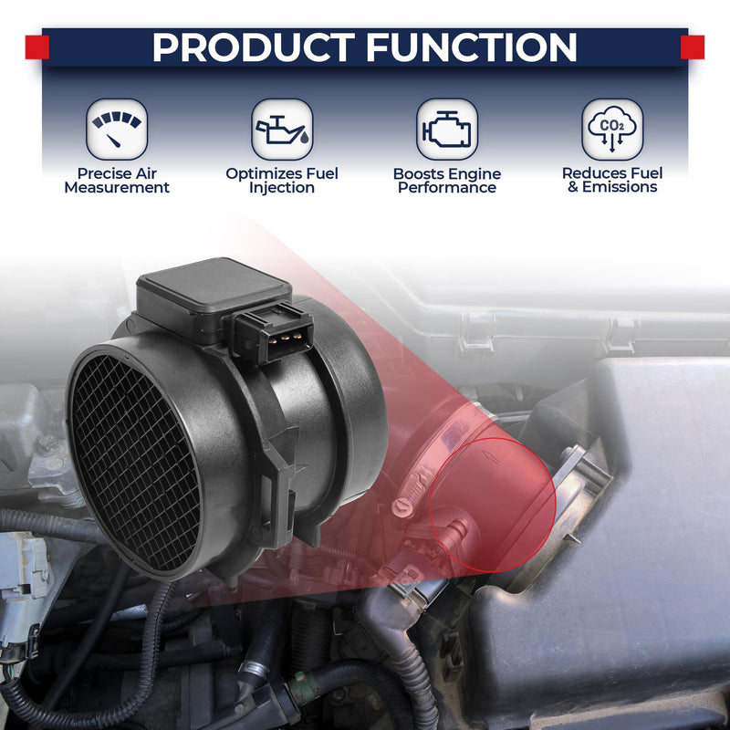 MOSTPLUS Mass Air Flow Sensor Meter MAF Compatible for Santa Fe Sonata Tiburon Tucson V6 2.5 2.7L 28164-37200