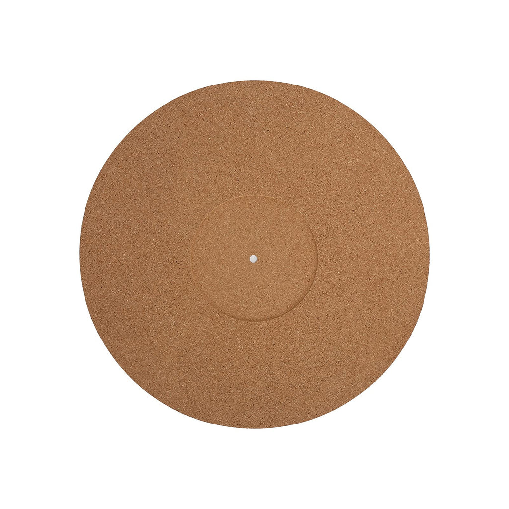 12in Record Pad, Cork Material Record Pad with Recessed Label, Shock‑Resistant Record Player Attachment, Cover Album Recording Pad