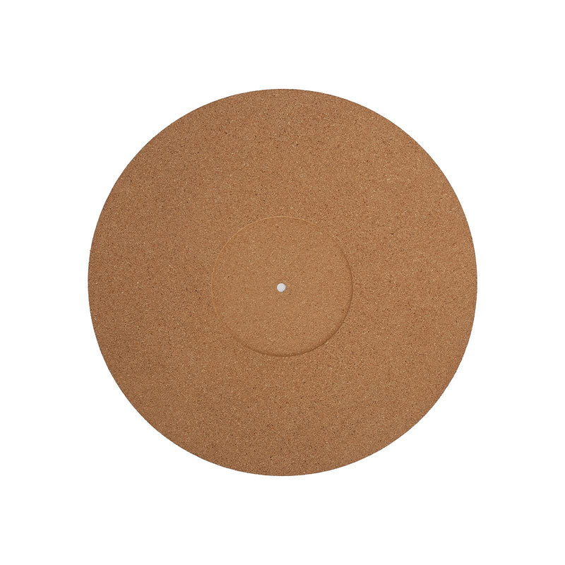 12in Record Pad, Cork Material Record Pad with Recessed Label, Shock‑Resistant Record Player Attachment, Cover Album Recording Pad