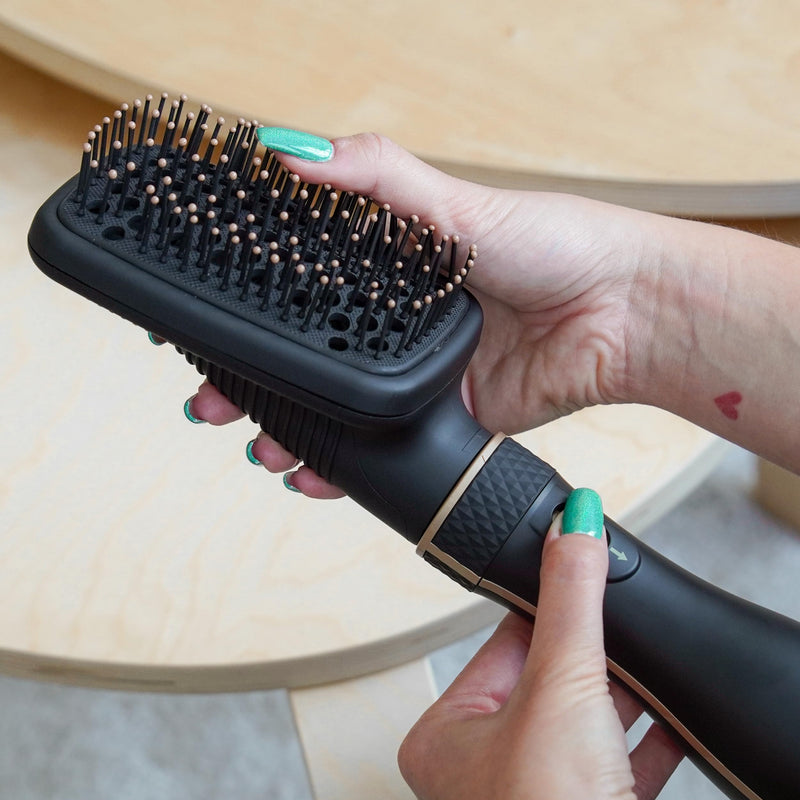 Demeliss Saint Algue Volume and Style Hair Dryer Interchangeable Heads Volumising and Dryer Electric Device with Nylon Clips Tourmaline Ceramic Coating