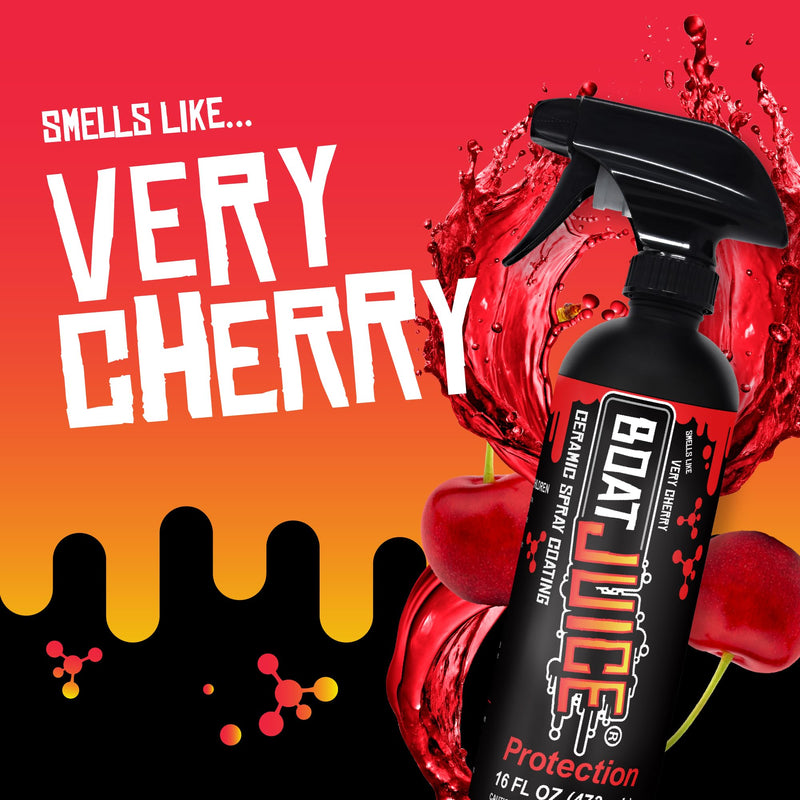 Boat Juice Protection Boat Ceramic Coating | Boat Wax Spray, Marine Ceramic Coating | Superior Shine + Protection | Very Cherry Scent | Marine Detailing & Cleaning Supplies | Made in USA (16oz) 16 Fl Oz (Pack of 1)