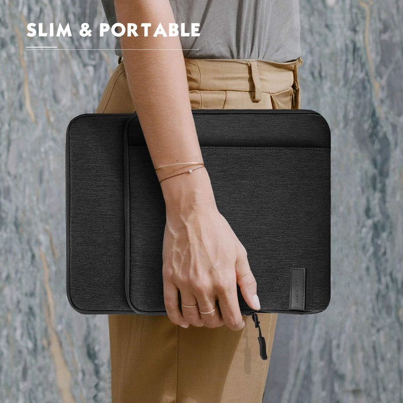 MoKo 9-11 Inch Tablet Sleeve Bag Carrying Case with Storage Pockets Fits New 11-inch iPad Pro M4/iPad Air M2 2024, iPad Air 5/4 10.9, iPad Pro 11, iPad 10/9/8th 10.9/10.2, Tab S8/S9 11,Black & Gray Black & Gray