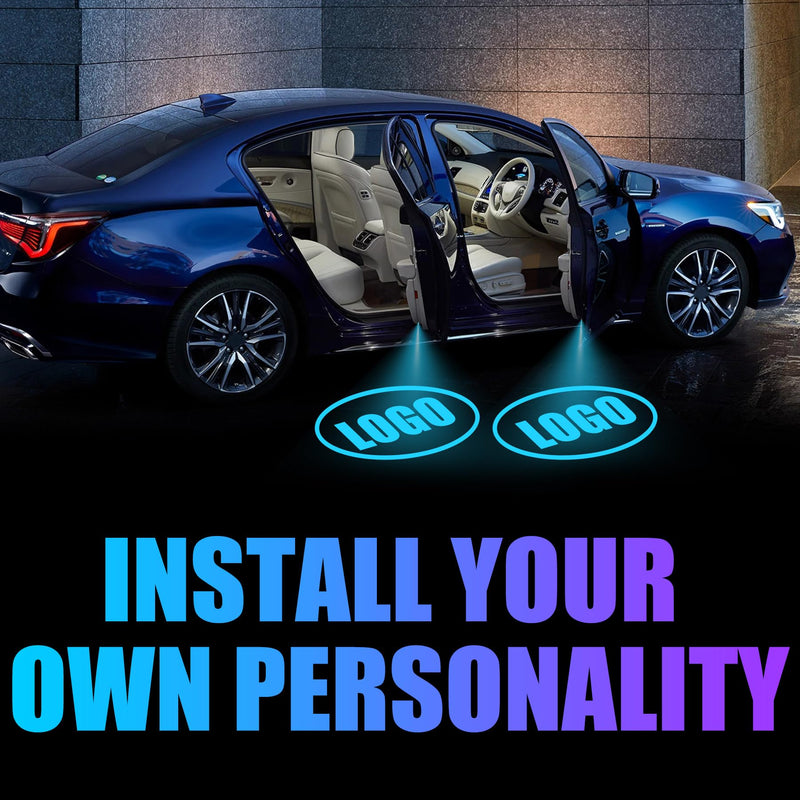 2PCS Custom Car Door Light Projector Led Car Door Projector Rechargeable HD Car Welcome Courtesy Ghost Shadow Lamp Fit for All Cars (for JEEE-) for JEEE