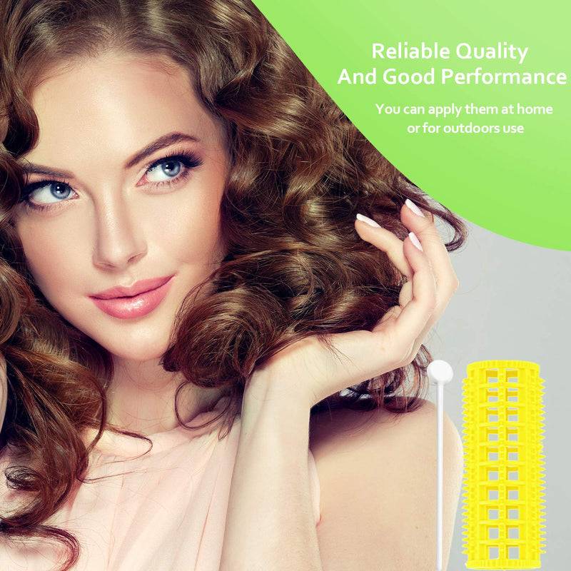 WILLBOND 24 Pcs Brush Hair Roller with Pins Plastic Mesh Hair Roller Self Grip Curler Clip for Women Long Medium Short Thick Thin Bang Barber Hairdressing Tool Home DIY Styling Salon Hairstyle Supply
