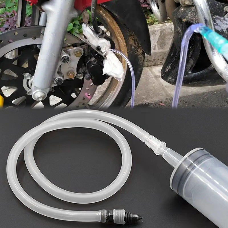 Brake Bleed Kit, Hydraulic Disc Brake Bleeding Kit Motorcycle Brake Bleeder Kit Includes 100ML Syringe 50cm Hose Oil Fluid Extractor Bleeder Tool for Motorbikes Brake System Repair Maintenance