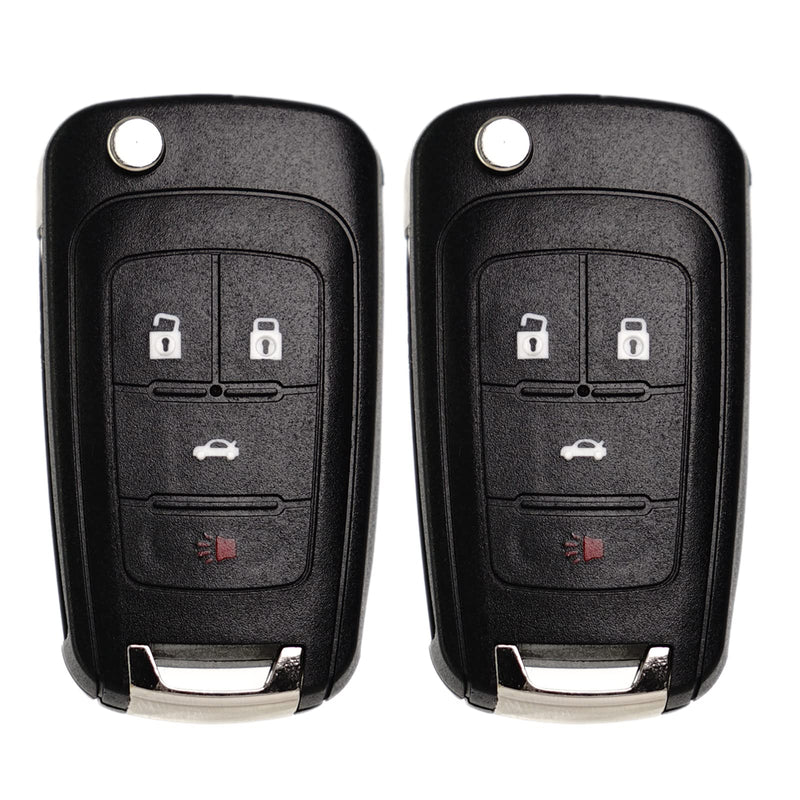 Flip Key Fob Remote Replacement Fits for Chevy Cruze Equinox Camaro 2010 2011 2012 2013 2014 2015 2016 Impala 14-2017 2018 2019 Malibu Sonic Buick Regal Verano Encore GMC Terrain Keyless Entry Remote