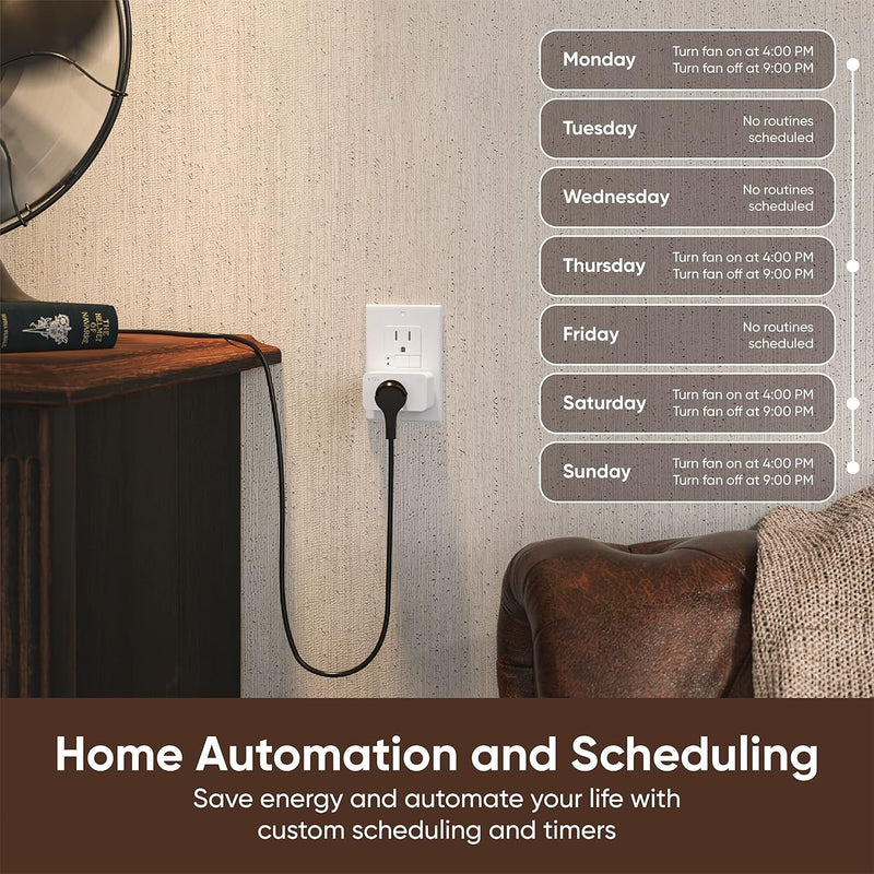 Smart Plug by Wyze Lifestyle, 2.4GHz Smart Home Wi-Fi Plug Outlet Compatible with Alexa, Google Assistant, IFTTT, 15 A, Remote Control, No Hub Required, 2-Pack, Certified for Humans Indoor Smart Plug 2-Pack