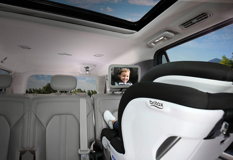 Britax Baby Car Mirror for Back Seat - XL Clear View - Easily Adjusts - Crash Tested - Shatterproof 7.5x3x11.5 Inch (Pack of 1)