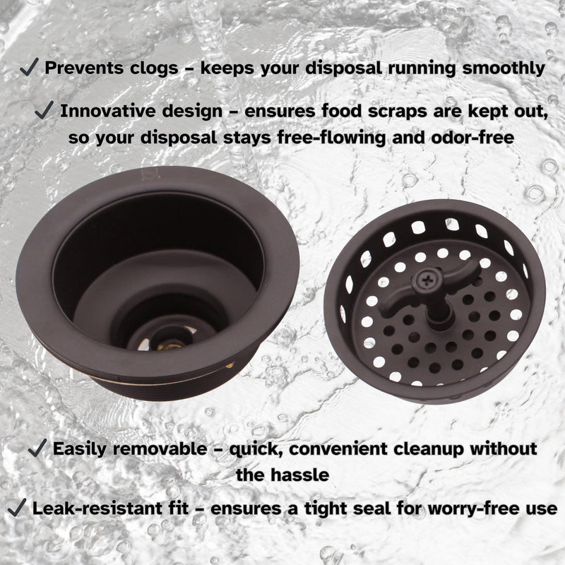 Westbrass A213-12 3-1/2" Wing Nut Twist Style Large Kitchen Sink Basket Strainer, Oil Rubbed Bronze