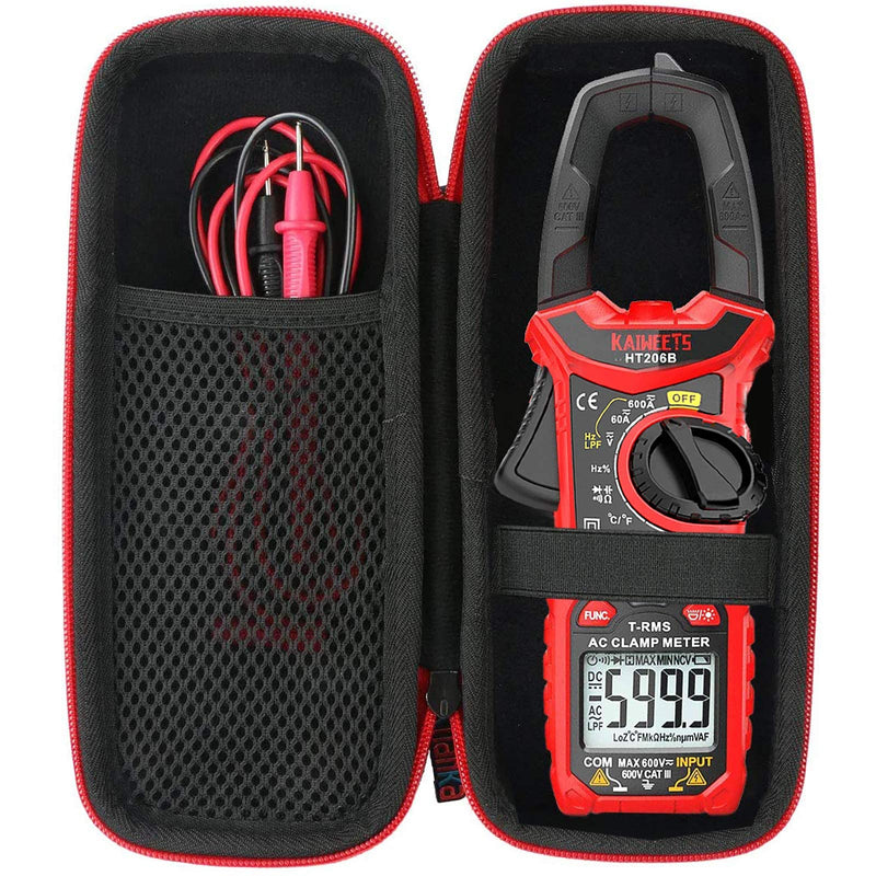 khanka Hard Travel Case Replacement for KAIWEETS HT206b / HT206d 600A Digital Clamp Meter T-RMS 6000 Counts, Auto-Ranging Multimeters AC/DC Current voltmeter Ammeter tester， Case Only