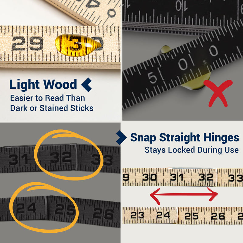 Folding Oil Tank Measuring Stick | Snap-Straight Heating Fuel Oil Tank Gauge 275 Gallon & More, Easy To Read & Portable Folding Measuring Stick Gauge, Includes Plastic Carrying Case To Avoid a Mess