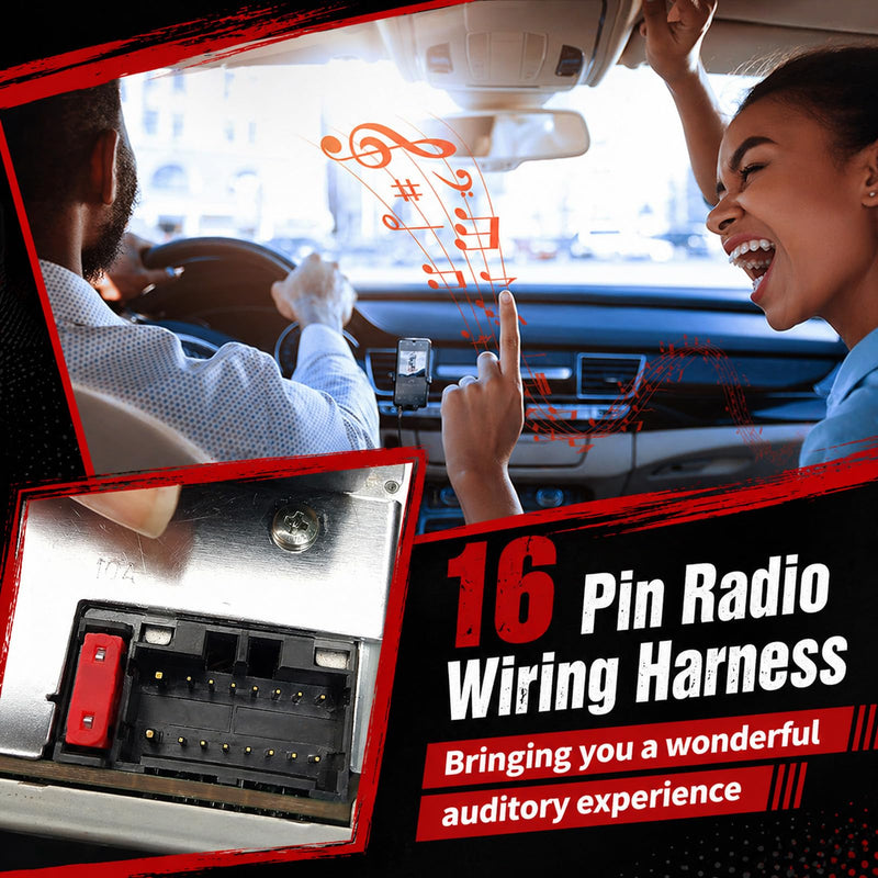 16-Pin Car Radio Wiring Harness,Automotive Stereo Wiring Harness for Connecting Stereo to Car Electrical System,Wirings Harnesses Compatible with Pioneer DEH AVH AVIC MVH FH SPH