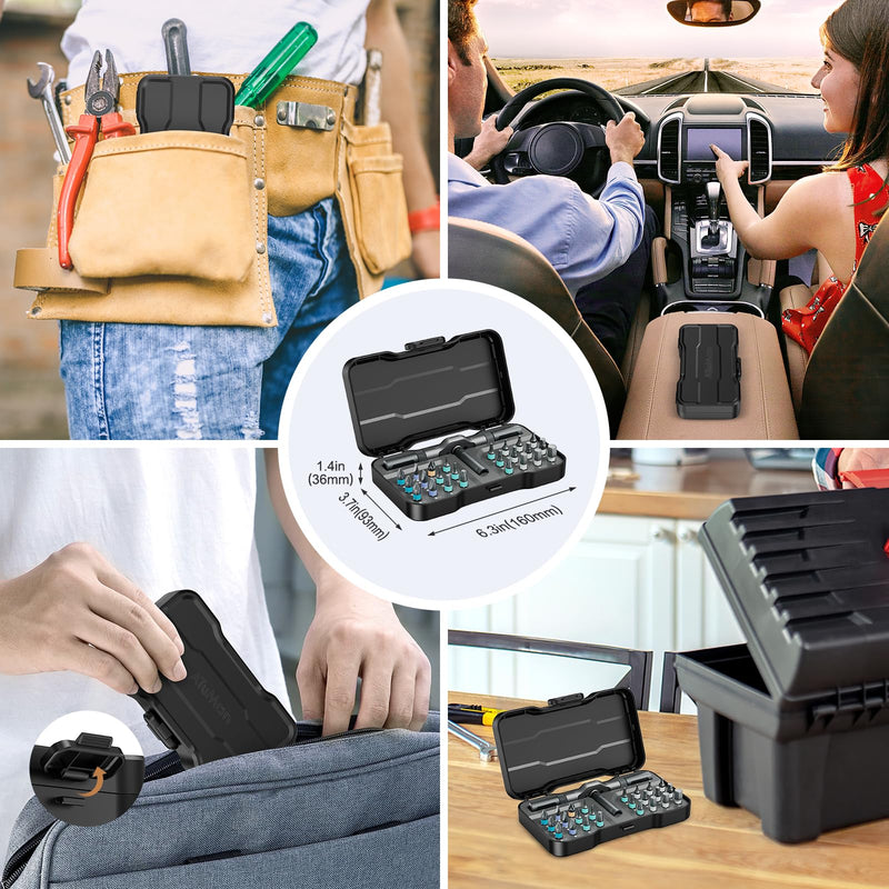 24 in 1 Magnetic Screwdriver Set, DIY Ratchet Screwdriver Set, Multi Bit Magnetic Drive Set with Detachable Ratchet Handle, Portable Precision Repair Tool Kit for Furniture Computer Bicycle 24 IN 1